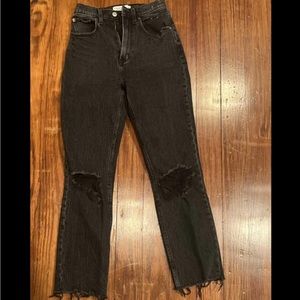 Abercrombie ankle straight curve love ultra high rise jeans